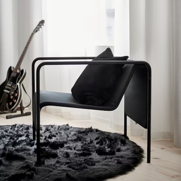 OBEGRANSAD Armchair, black - IKEA