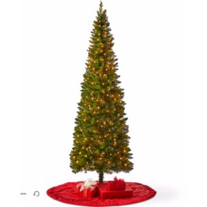 North Pole Trading Co. 7 Foot Laramie Slim Pre-Lit Christmas Tree