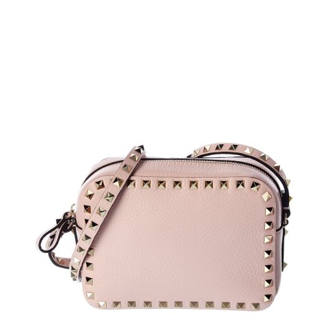 ValentinoRockstud Grainy Leather Camera Bag