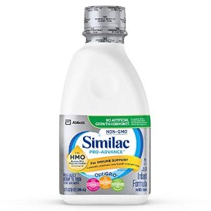 Similac Pro-Advance Non-GMO with 2'-FL HMO Infant Formula Ready-to-Feed, 1qt Bottles (Pack of 6)