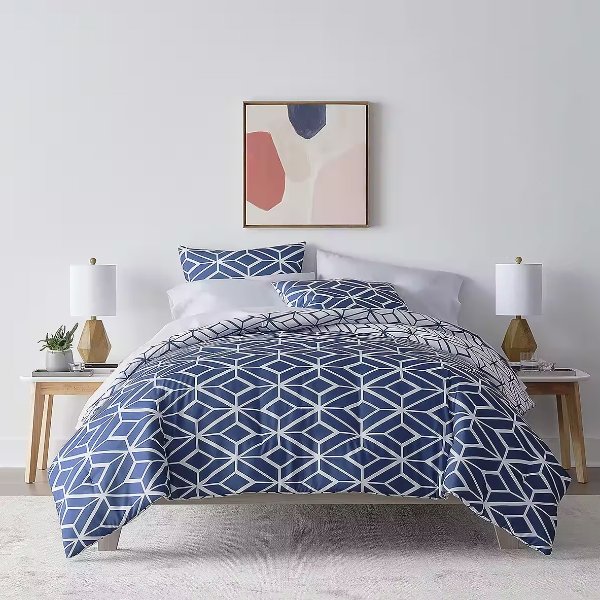 Ayden Geometric Reversible Complete Bedding Set with Sheets
