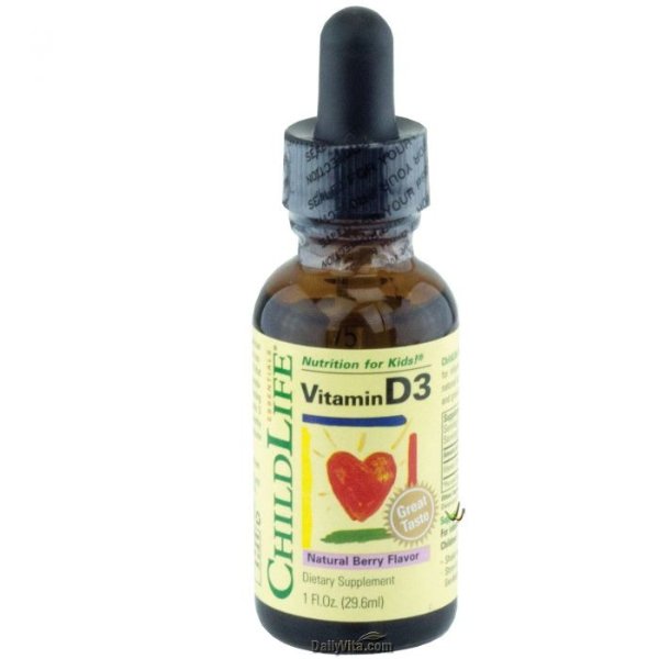 Vitamin D3 - 1 Oz (29.5ml) Liquid Formula - Natural Berry Flavor