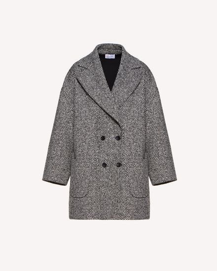 REDValentino Macro Wool Chevron Coat - Coat for Women | REDValentino E-Store