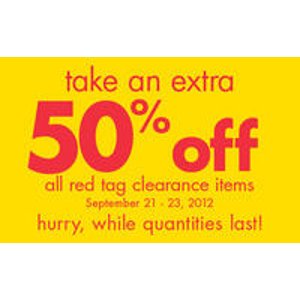 All red tag clearance items @ Sally Beauty Supply