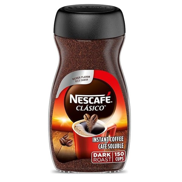 CLASICO Dark Roast Instant Coffee 10.5 oz. Jar