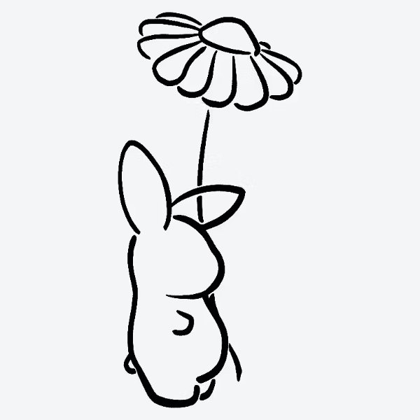 兔兔花花纹身贴