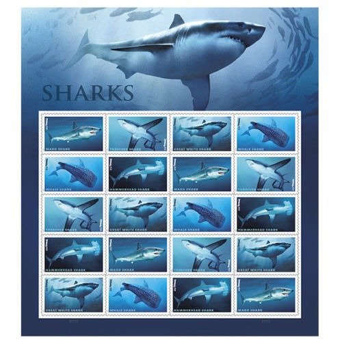 鲨鱼图案邮票