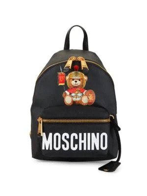 Roman Teddy Bear Faux Leather Backpack
