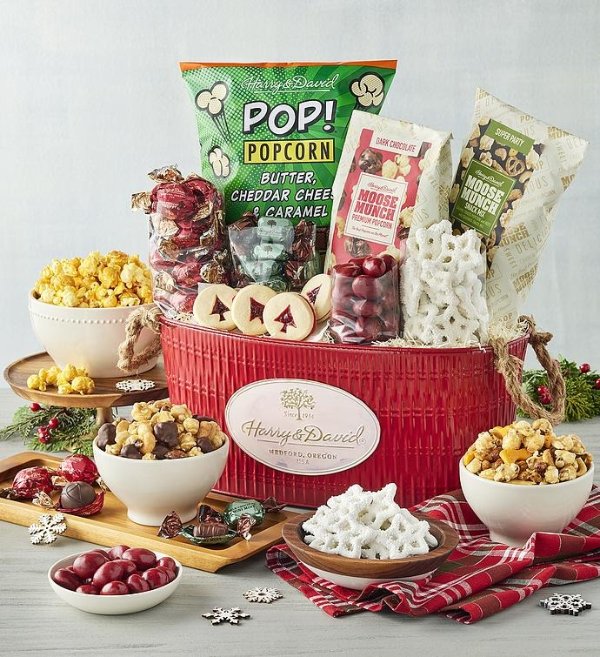 Holiday Snacks and Sweets Gift Basket