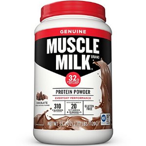 Muscle Milk Genuine Protein Powder, Chocolate, 32g Protein, 2.47 Pound