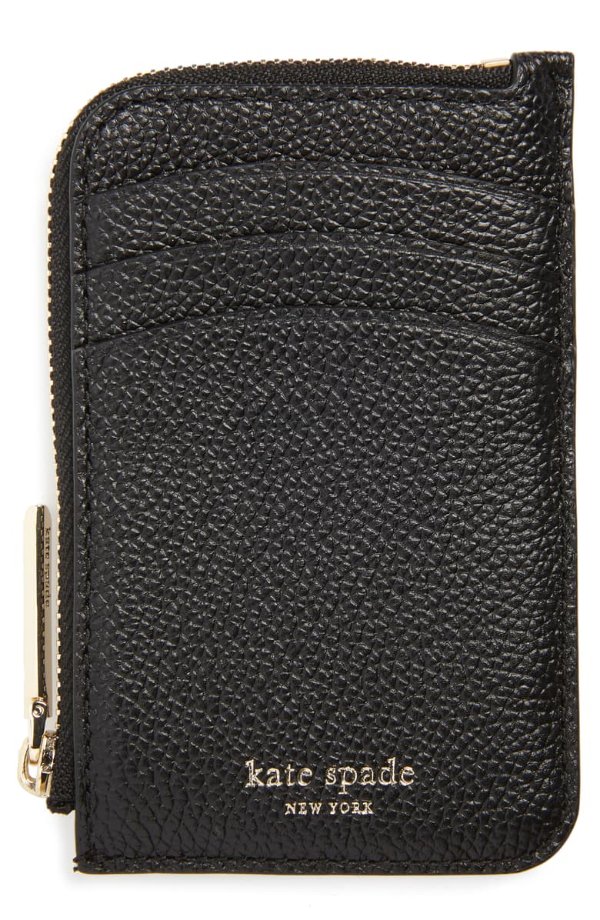 margaux leather zip card holder