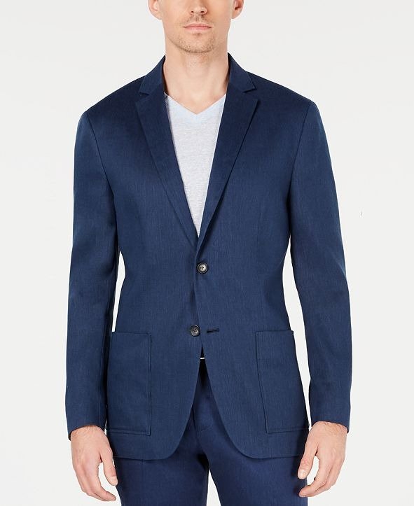Men's Classic-Fit Stretch Solid Sport Coat, Created for Macy's