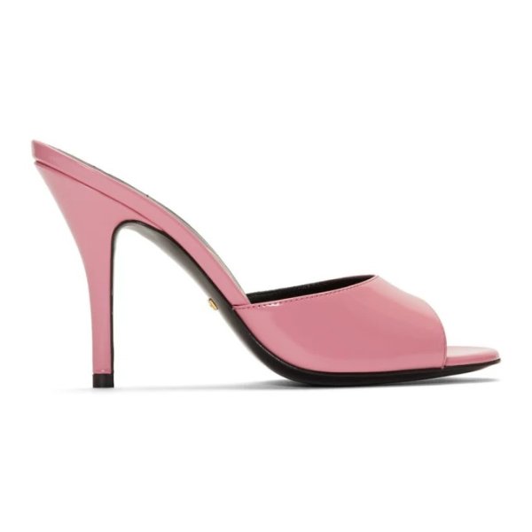Gucci - Pink Slide Heeled Sandals