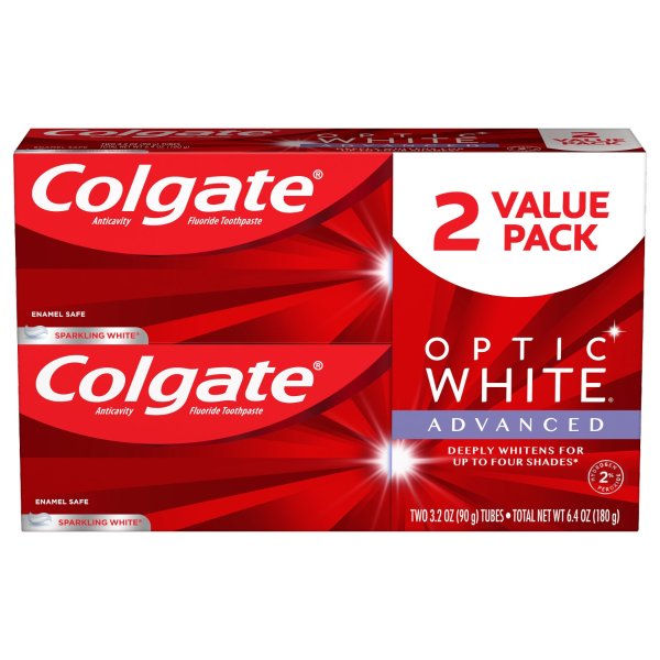 Optic White 美白牙膏 2支