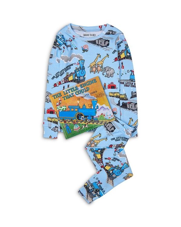 Boys' Cotton The Little Engine That Could Pajamas & Book Set - Little Kid