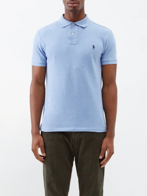 Slim-fit cotton-pique polo shirt | Polo Ralph Lauren