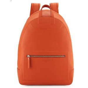 Maison Margiela	 Zip-Top Leather Backpack, Orange @ Neiman Marcus