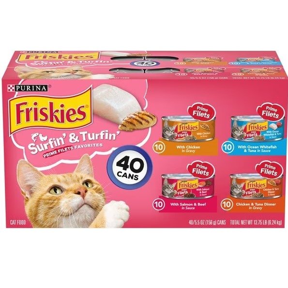 Surfin' & Turfin' Favorites Variety Pack Canned Cat Food, 5.5-oz, case of 40