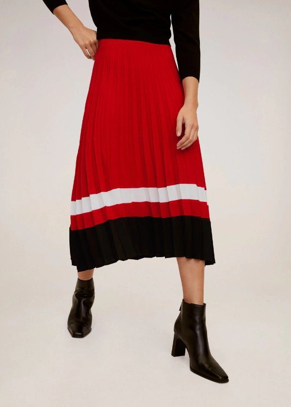 Stripes pleated skirt - Women | OUTLET USA