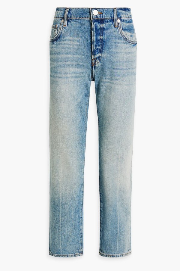 Le Pixie Slouch faded low-rise straight-leg jeans