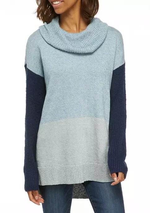 Women's Long Sleeve Cowl Neck Sweater