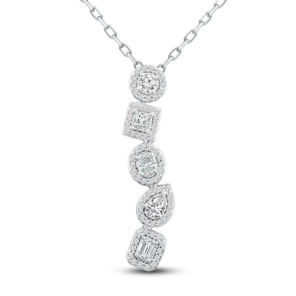 Everything You Are Diamond Necklace 1 ct tw 10K White Gold 18&quot;|Kay