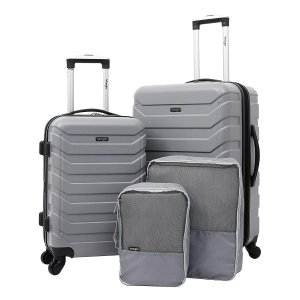 Wrangler 4 Piece Luggage and Packing Cubes Set