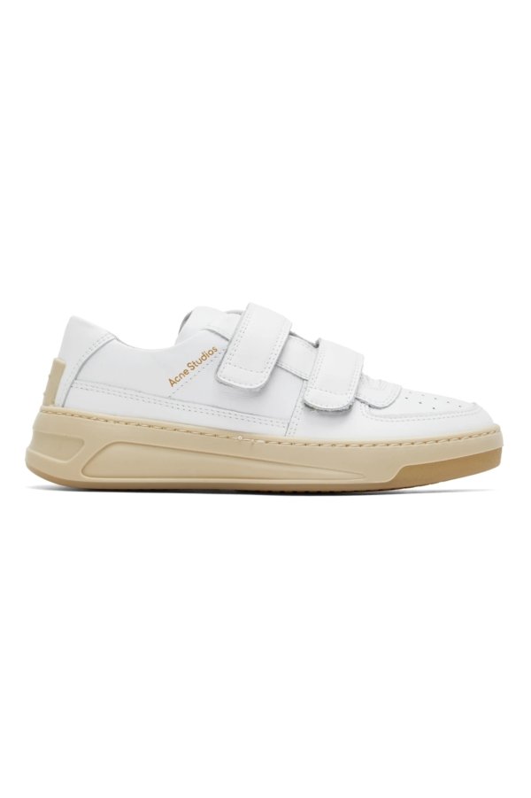 White Steffey Low-Top Sneakers
