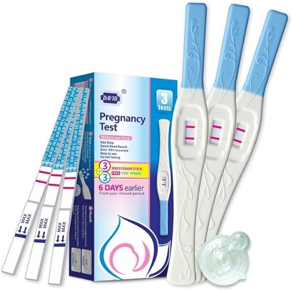 Pregnancy Test Early Detection HCG Test for Fertility Women, Over 99% Accurate and Reliable Results, Pruebas De Embarazo 6 Days Before Missed Period 6 Count