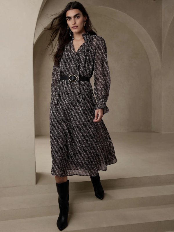 Factory - productFit-and-Flare Midi Dress