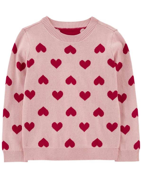 Kid Valentine's Day Heart Sweater