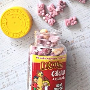 再降：L'il Critters 小熊儿童维他命D3水果味补钙软糖 150粒