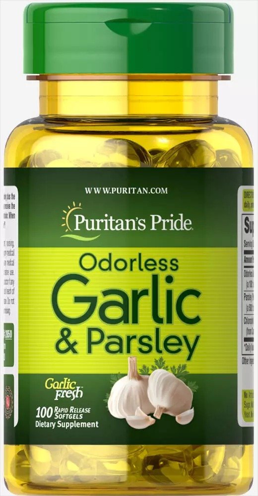 Odorless Garlic and Parsley 100 Softgels | Puritan's Pride