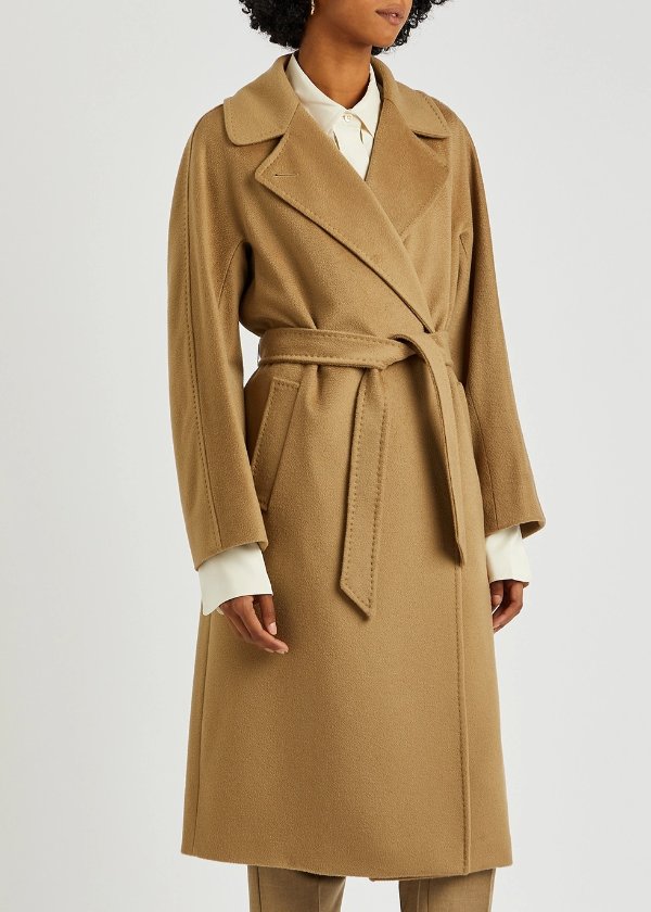 Resina double-breasted wool coat