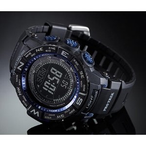 Casio Men's PRW-3500Y-1CR Pro Trek Quartz Solar Atomic Digital Display Black Watch