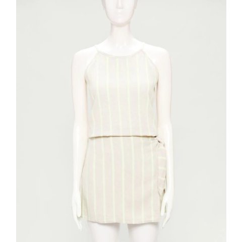LOFT OutletStriped Linen Blend Halter Top