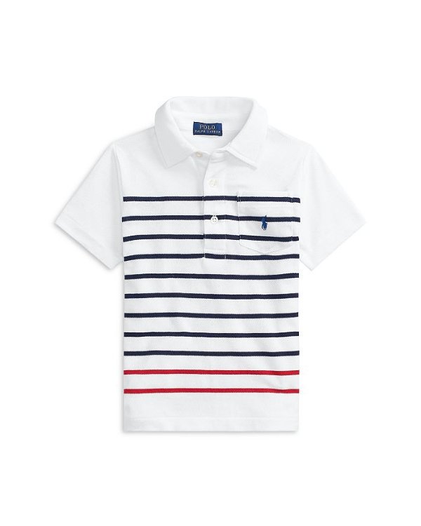 Boys' Striped Cotton Polo Shirt - Little Kid, Big Kid