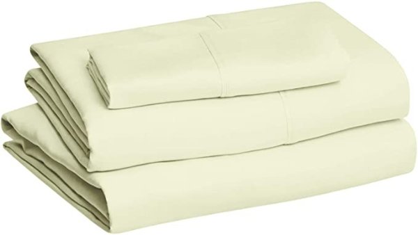 Lightweight Super Soft Easy Care Microfiber Bed Sheet Set with 16" Deep Pockets - Full, Celadon Green