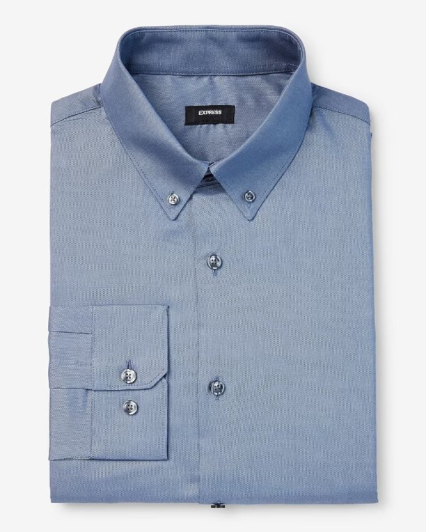 Classic Solid Stretch Pinpoint Oxford 1MX Dress Shirt
