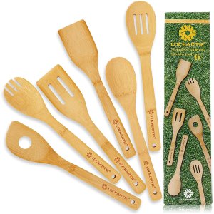 Kitchen Utensil Set Wooden Spoons - 6 pcs