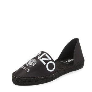 Kenzo Logo Satin 黑色休闲鞋热卖