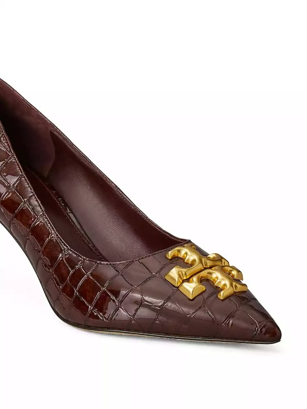 Eleanor 65MM Crocodile-Embossed Leather Pumps