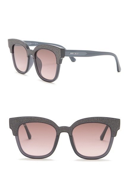 Mayela 50mm Glitter Square Sunglasses
