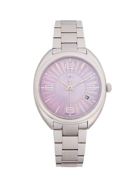 Stainless Steel & Mother-Of-Pearl Bracelet Watch