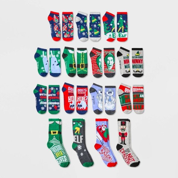 Marvel Comics 15 Days of Socks Advent Gift Box Men's Socks