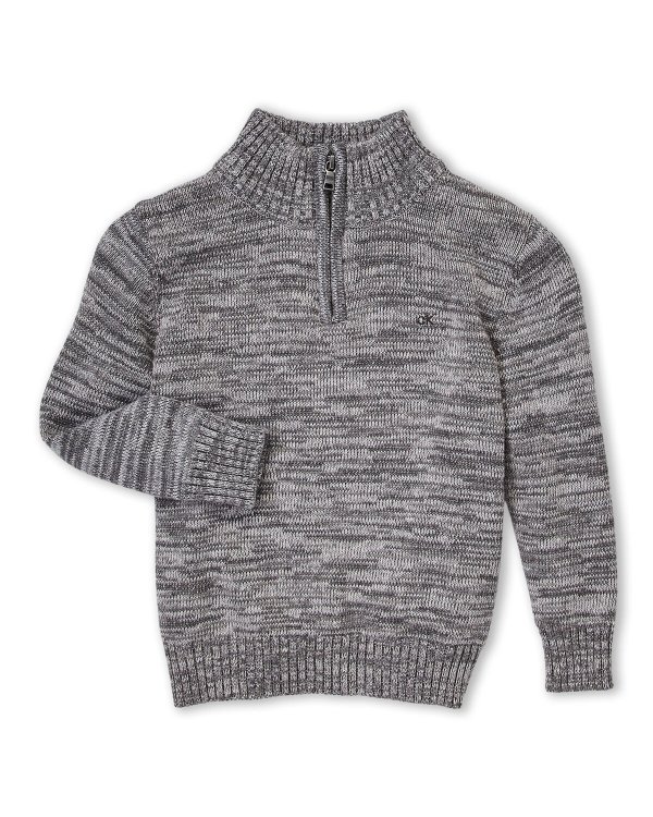 (Boys 4-7) Marled Quarter-Zip Sweater