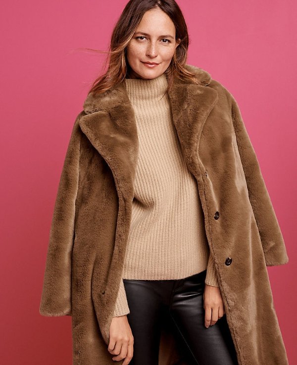 Faux Fur Coat | Ann Taylor