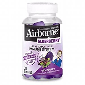 Airborne Elderberry + Vitamins & Zinc Crafted Blend Gummies, 60 Count