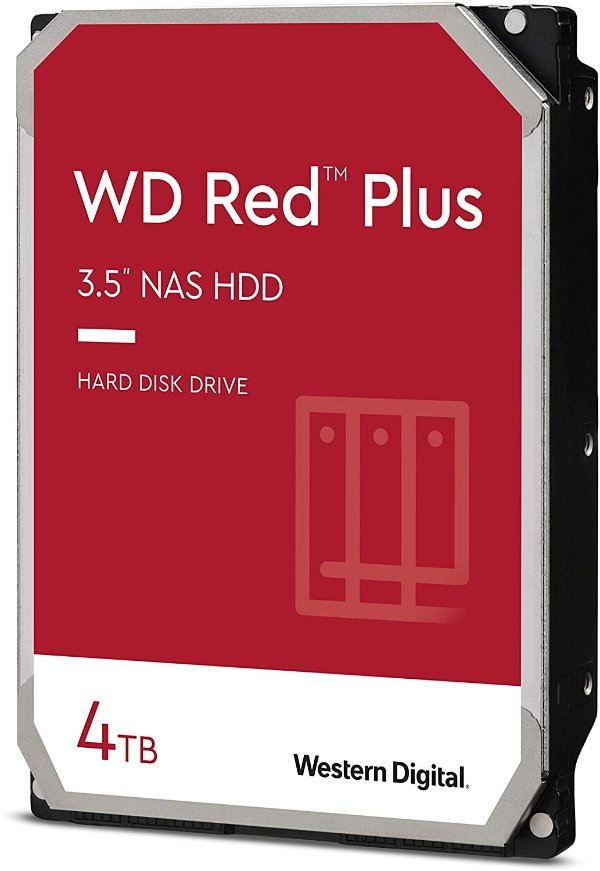 WD Red Plus WD40EFZX 4TB NAS 红盘 5400转 128MB缓存