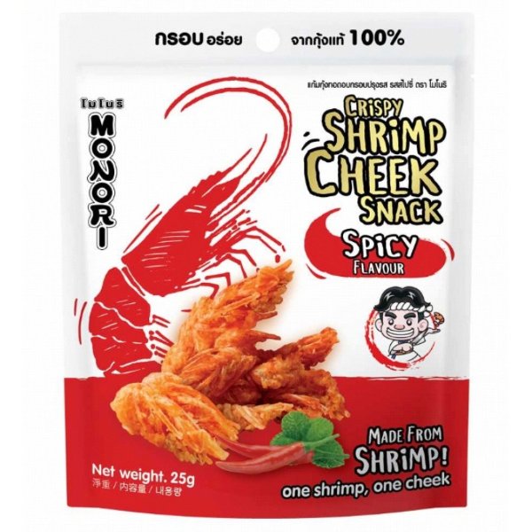 MONORI Fried Shrimp Cheek Spicy Flavor 25g